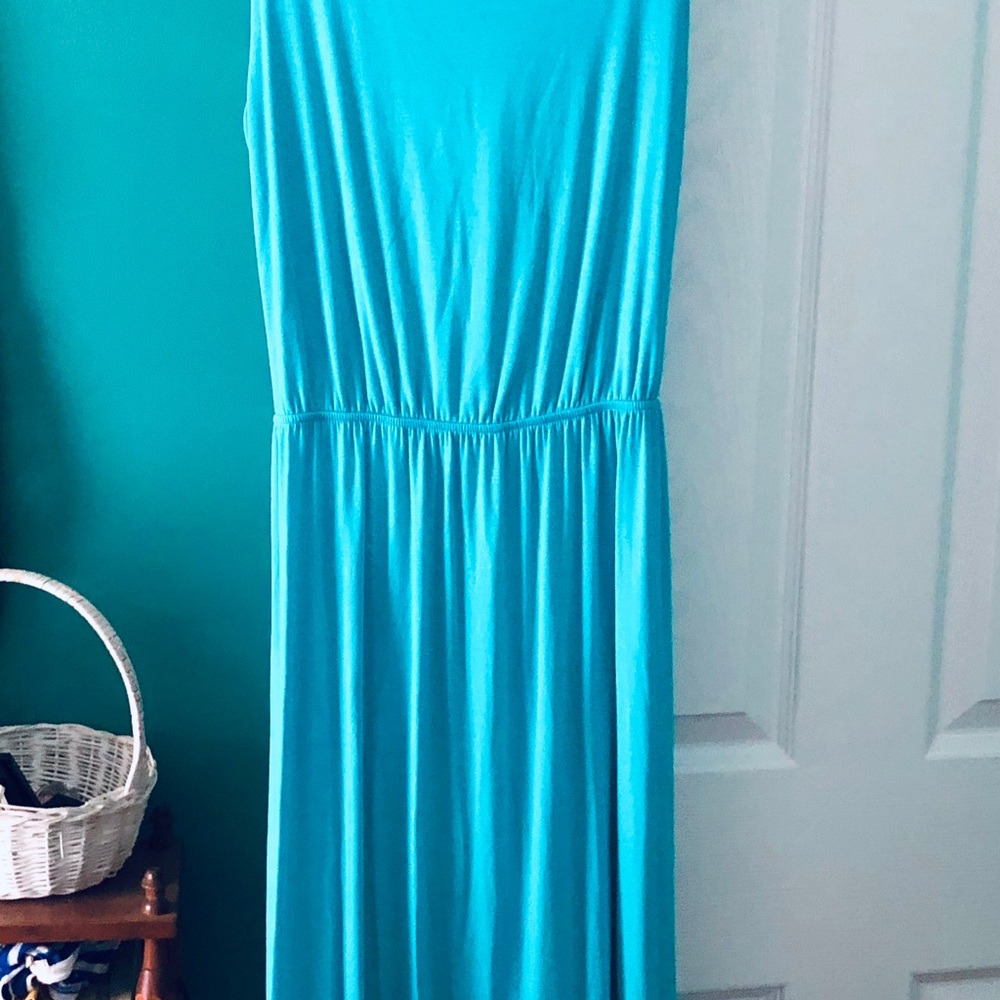 Aqua dress never been worn.